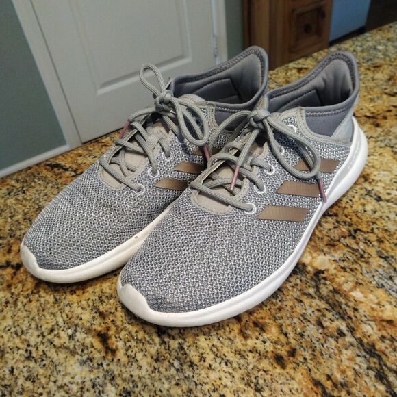 Adidas Womens Cloudfoam QT Flex DA9835 Gray Running Shoes Sneaker Size 8 - Picture 4 of 12